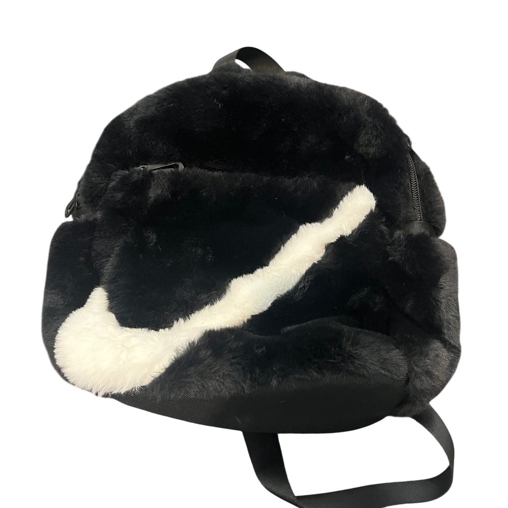 Nike Sportswear Futura 365 Mini Backpack Womens OS Black Faux Fur DQ5702-010